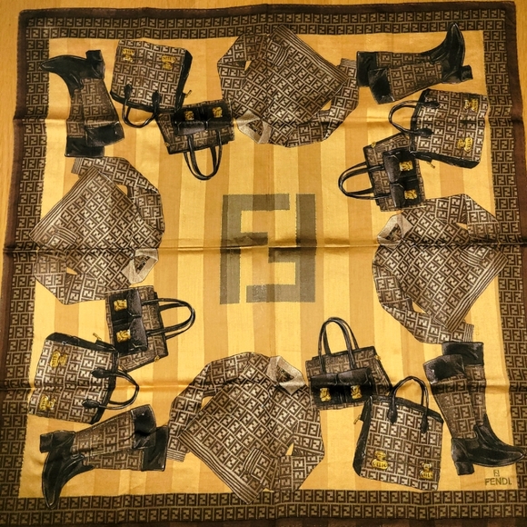 Fendi Accessories - FENDI Vintage Square Scarf